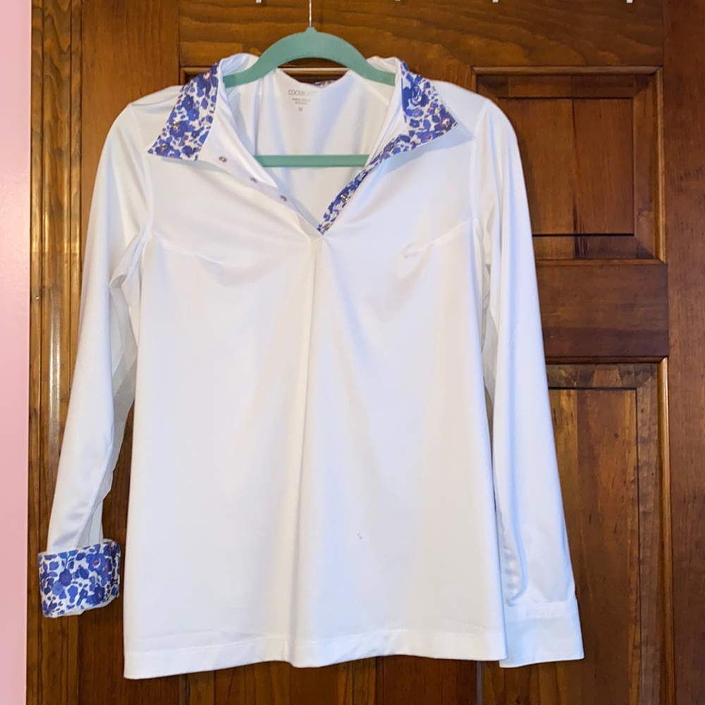 Dover Saddlery Cool Blast Horse Show Shirt Floral Pattern